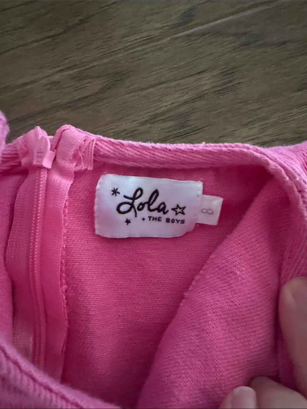 Lola + The Boys Bright Pink Ruffle Sleeve Short Sleeve Dress Tee
